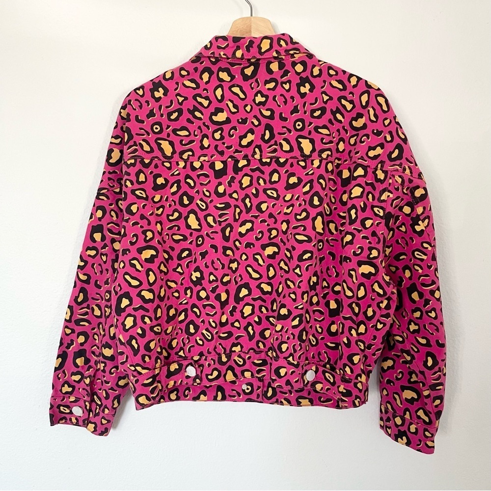 Sunset & SpringLeopard-Print Denim Jacket size S - Picture 7 of 11